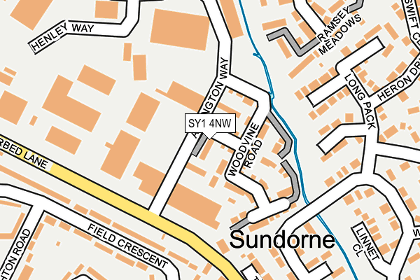 SY1 4NW map - OS OpenMap – Local (Ordnance Survey)