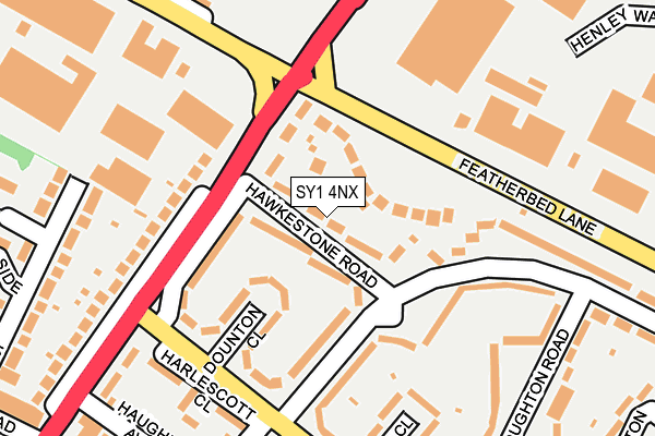 SY1 4NX map - OS OpenMap – Local (Ordnance Survey)