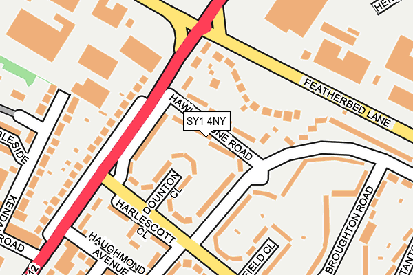 SY1 4NY map - OS OpenMap – Local (Ordnance Survey)