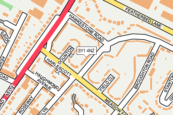 SY1 4NZ map - OS OpenMap – Local (Ordnance Survey)