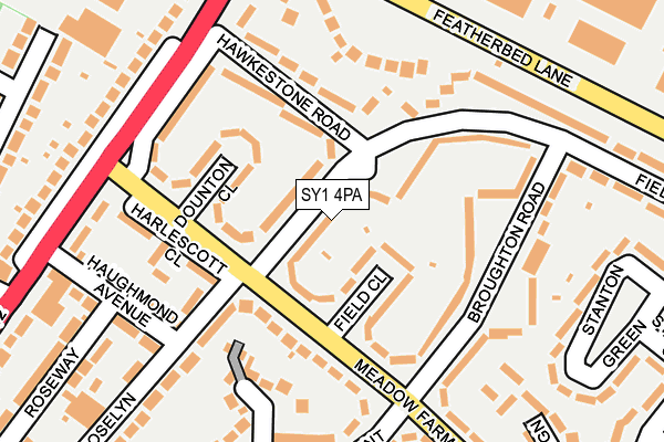 SY1 4PA map - OS OpenMap – Local (Ordnance Survey)