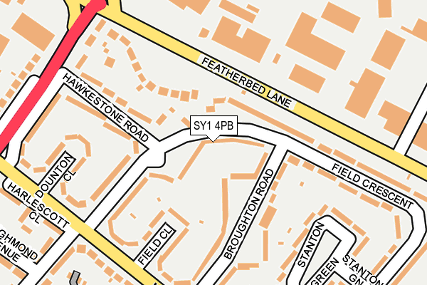 SY1 4PB map - OS OpenMap – Local (Ordnance Survey)