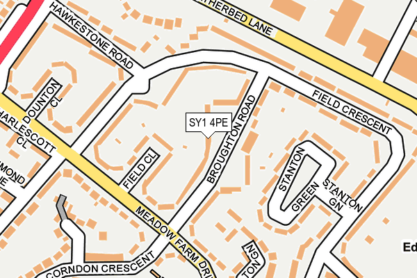 SY1 4PE map - OS OpenMap – Local (Ordnance Survey)