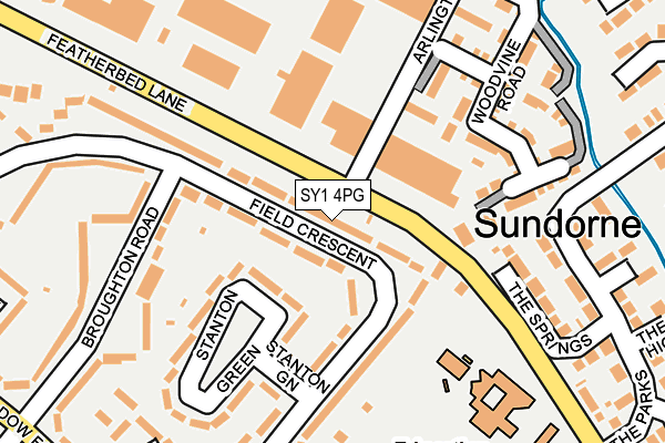 SY1 4PG map - OS OpenMap – Local (Ordnance Survey)