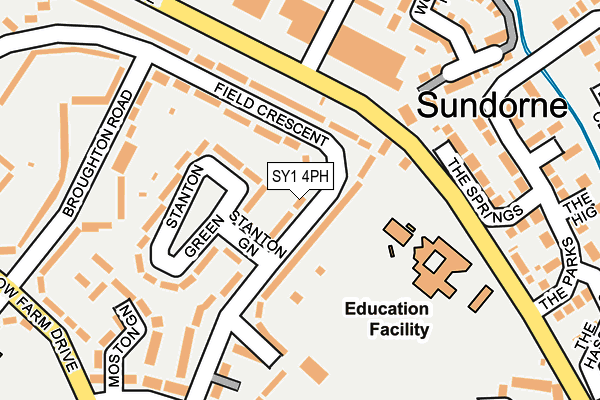 SY1 4PH map - OS OpenMap – Local (Ordnance Survey)