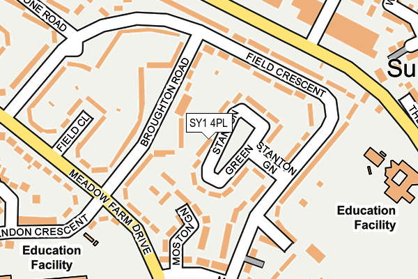 SY1 4PL map - OS OpenMap – Local (Ordnance Survey)