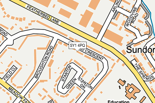 SY1 4PQ map - OS OpenMap – Local (Ordnance Survey)