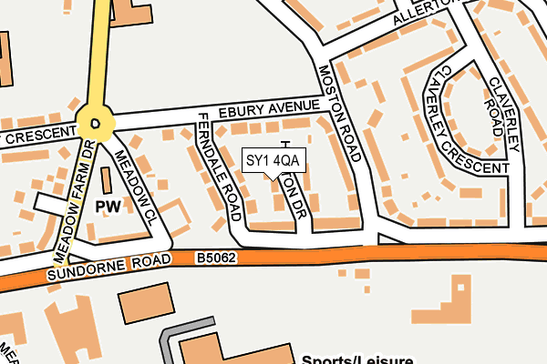 SY1 4QA map - OS OpenMap – Local (Ordnance Survey)