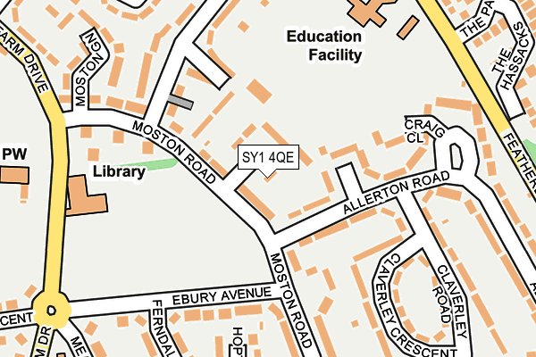 SY1 4QE map - OS OpenMap – Local (Ordnance Survey)