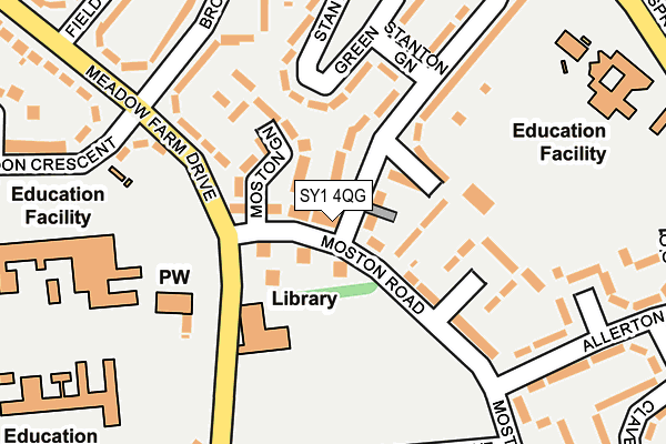 SY1 4QG map - OS OpenMap – Local (Ordnance Survey)