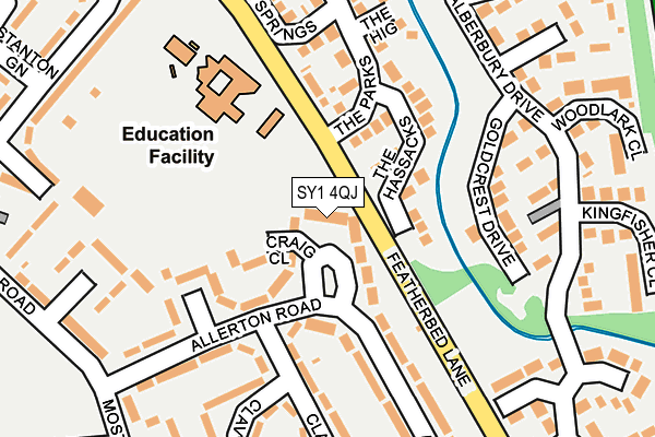 SY1 4QJ map - OS OpenMap – Local (Ordnance Survey)