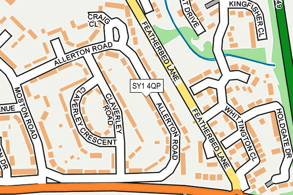 SY1 4QP map - OS OpenMap – Local (Ordnance Survey)