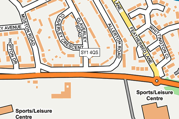 SY1 4QS map - OS OpenMap – Local (Ordnance Survey)