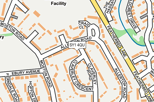 SY1 4QU map - OS OpenMap – Local (Ordnance Survey)