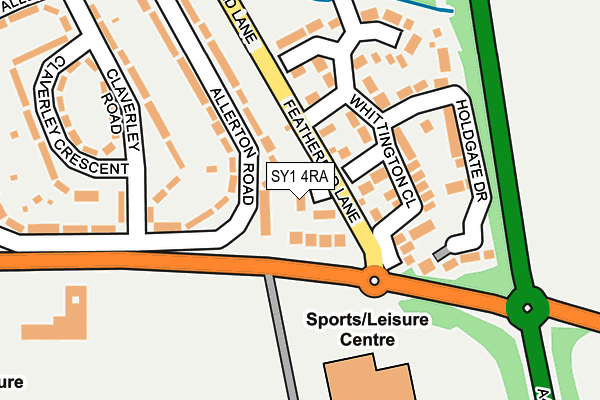 SY1 4RA map - OS OpenMap – Local (Ordnance Survey)