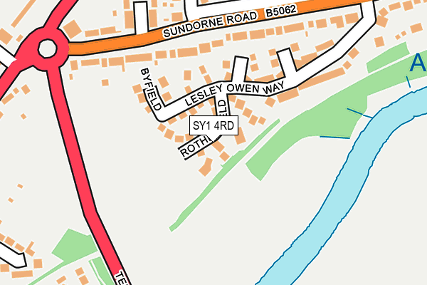 SY1 4RD map - OS OpenMap – Local (Ordnance Survey)