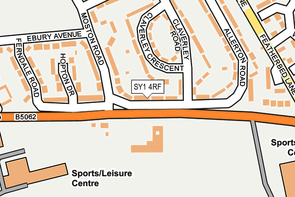 SY1 4RF map - OS OpenMap – Local (Ordnance Survey)