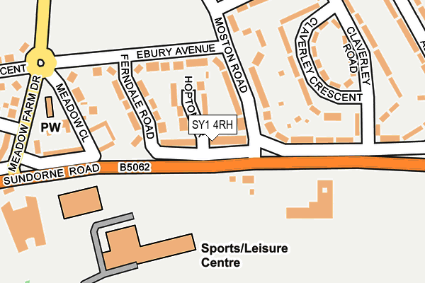 SY1 4RH map - OS OpenMap – Local (Ordnance Survey)