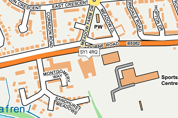 SY1 4RQ map - OS OpenMap – Local (Ordnance Survey)