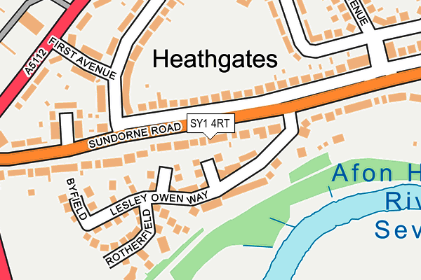 SY1 4RT map - OS OpenMap – Local (Ordnance Survey)