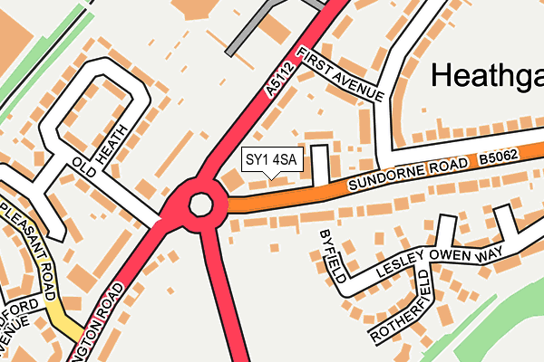 SY1 4SA map - OS OpenMap – Local (Ordnance Survey)