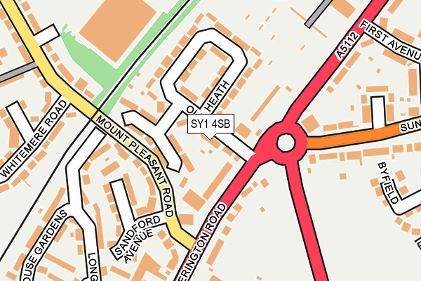 SY1 4SB map - OS OpenMap – Local (Ordnance Survey)