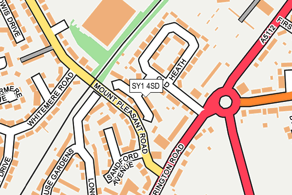 SY1 4SD map - OS OpenMap – Local (Ordnance Survey)