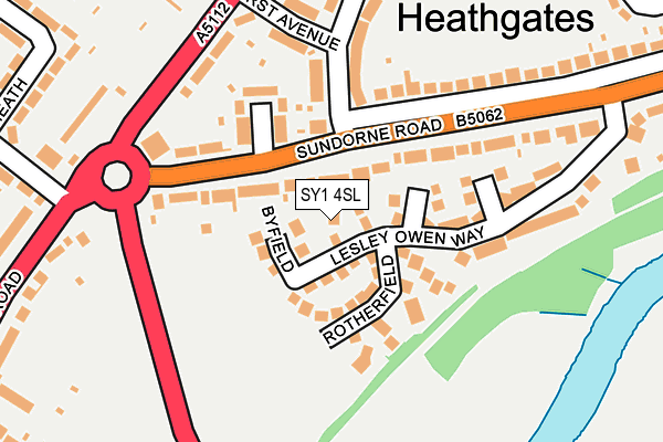 SY1 4SL map - OS OpenMap – Local (Ordnance Survey)