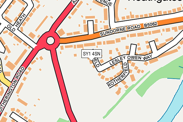 SY1 4SN map - OS OpenMap – Local (Ordnance Survey)