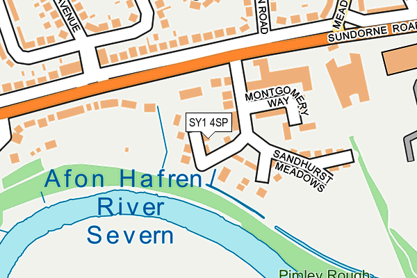 SY1 4SP map - OS OpenMap – Local (Ordnance Survey)