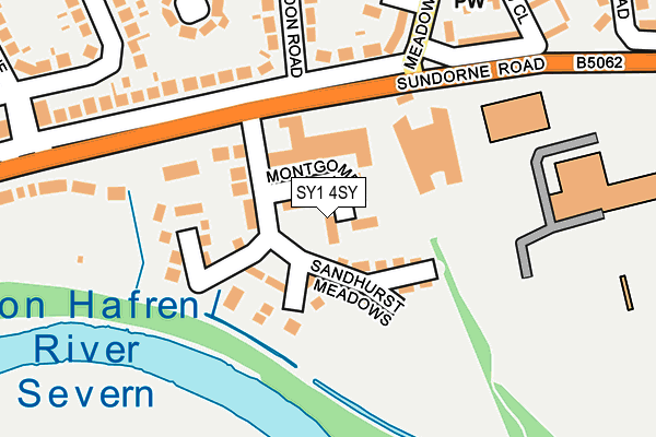 SY1 4SY map - OS OpenMap – Local (Ordnance Survey)