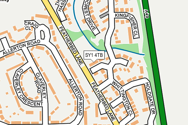 SY1 4TB map - OS OpenMap – Local (Ordnance Survey)