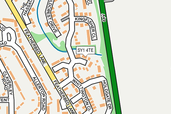 SY1 4TE map - OS OpenMap – Local (Ordnance Survey)
