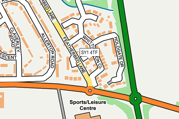 SY1 4TF map - OS OpenMap – Local (Ordnance Survey)