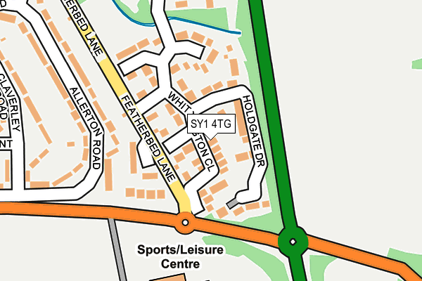 SY1 4TG map - OS OpenMap – Local (Ordnance Survey)