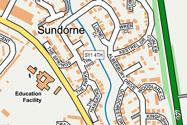 SY1 4TH map - OS OpenMap – Local (Ordnance Survey)