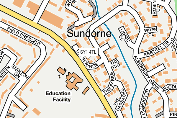 SY1 4TL map - OS OpenMap – Local (Ordnance Survey)