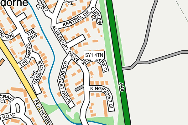 SY1 4TN map - OS OpenMap – Local (Ordnance Survey)