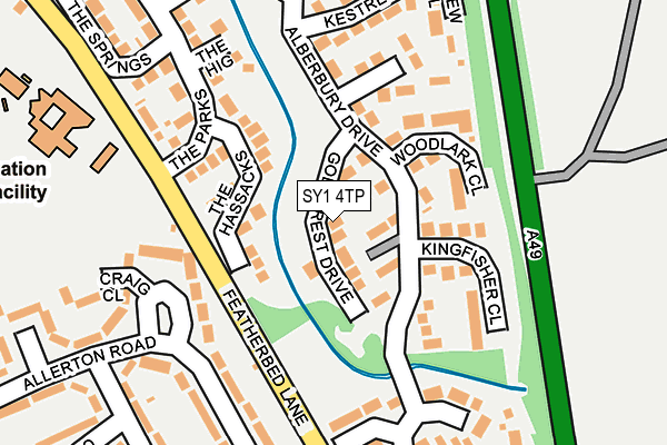 SY1 4TP map - OS OpenMap – Local (Ordnance Survey)