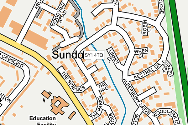 SY1 4TQ map - OS OpenMap – Local (Ordnance Survey)