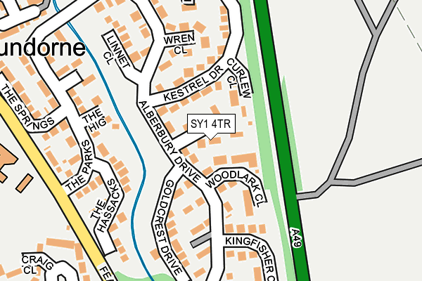 SY1 4TR map - OS OpenMap – Local (Ordnance Survey)