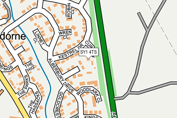 SY1 4TS map - OS OpenMap – Local (Ordnance Survey)