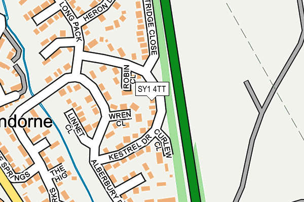 SY1 4TT map - OS OpenMap – Local (Ordnance Survey)