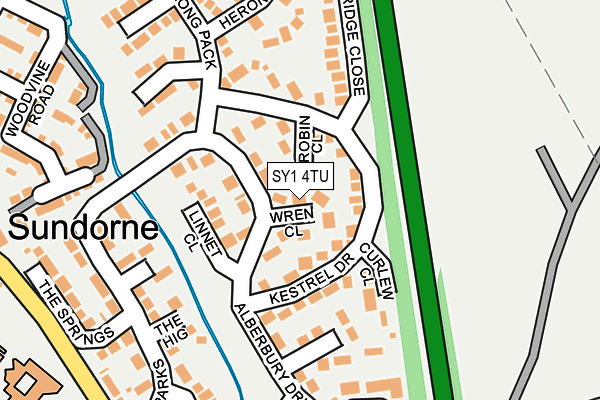 SY1 4TU map - OS OpenMap – Local (Ordnance Survey)
