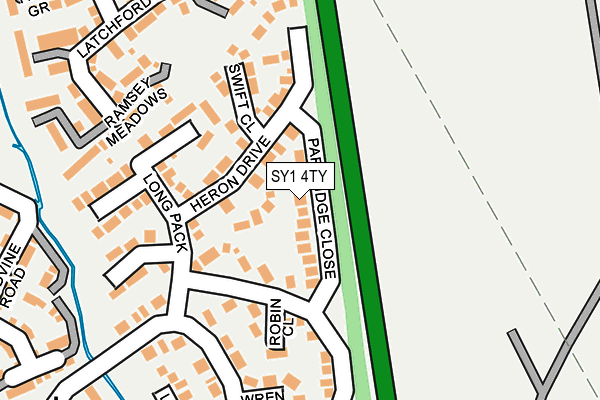 SY1 4TY map - OS OpenMap – Local (Ordnance Survey)