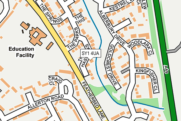 SY1 4UA map - OS OpenMap – Local (Ordnance Survey)