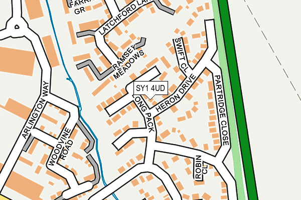 SY1 4UD map - OS OpenMap – Local (Ordnance Survey)