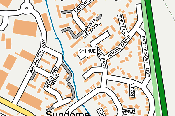 SY1 4UE map - OS OpenMap – Local (Ordnance Survey)