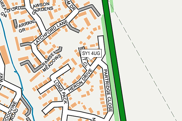 SY1 4UG map - OS OpenMap – Local (Ordnance Survey)