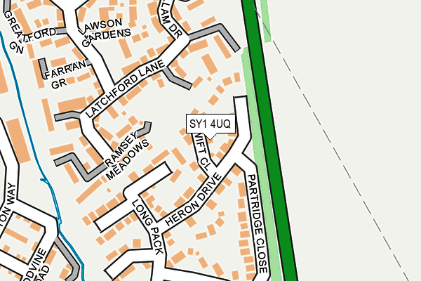 SY1 4UQ map - OS OpenMap – Local (Ordnance Survey)